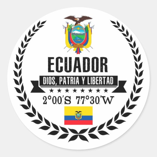 Sticker Rond Équateur (Devant)