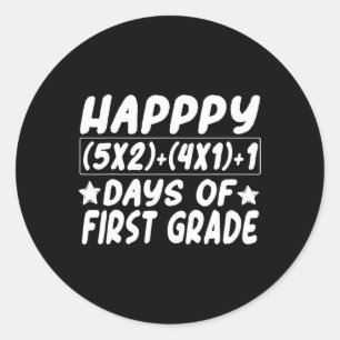 Sticker Rond Équation Mathématique Joyeux 100Jours De Scolarisa