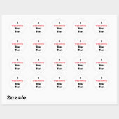 Sticker Rond Equation polaire personnalisable (I Heart) (Feuille)