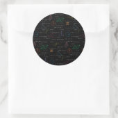 Sticker Rond Équations mathématiques colorées Formules mathémat (Sac)