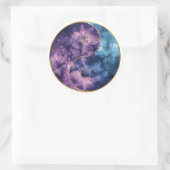 Sticker Rond Équilibre Cosmique Yin‑Yang Céleste (Sac)