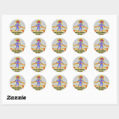 Sticker Rond Équilibrer Respiration et amour (Feuille)