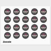 Sticker Rond Équipage Bean Chat (Feuille)