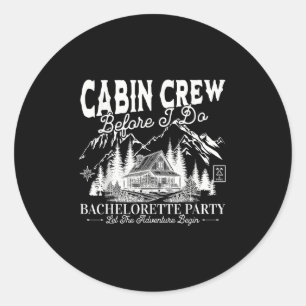 Sticker Rond Équipage de cabine avant de faire le camp de bach 