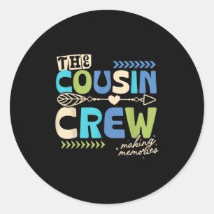 Sticker Rond Équipage de cousins 2025 Création de souvenirs Vac