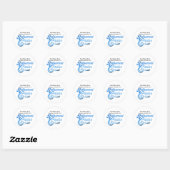 Sticker Rond Équipage de croisière de retraite (Feuille)