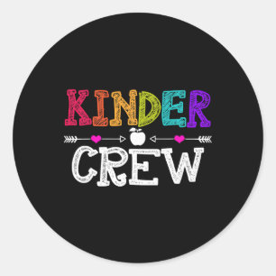 Sticker Rond Équipage de maternelle Ck à l'école Enseignant de