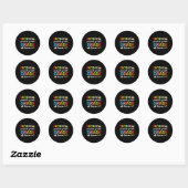 Sticker Rond Équipe 2e année 2e année Enseignant Squad Retour à (Feuille)
