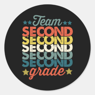 Sticker Rond Équipe 2E Année Retour À L'École Enseignants Enfan
