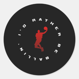 Sticker Rond Équipe américaine de soutien de basket-ball