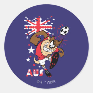 Sticker Rond Équipe Australie Football Graphique TAZ™