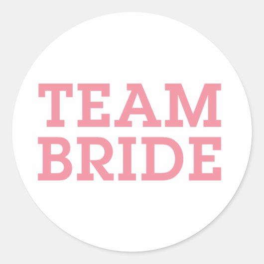Sticker Rond Équipe Bride Rose (Devant)