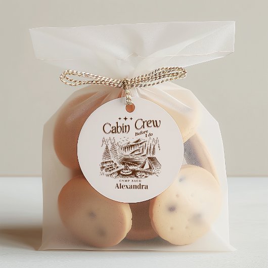 Sticker Rond Équipe Cabine de camp avant bachelorette