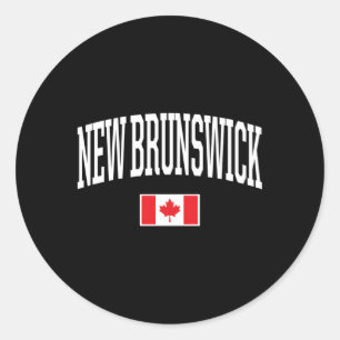 Sticker Rond Équipe Canada Drapeau Nouveau-Brunswick Canada