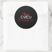 Sticker Rond Équipe Cvicu Cardiovasculaire Cardiac ICU enregist (Sac)