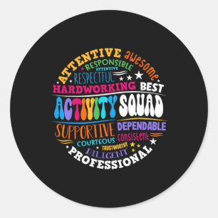 Sticker Rond Équipe d'activité Équipe instantanée Professionnel