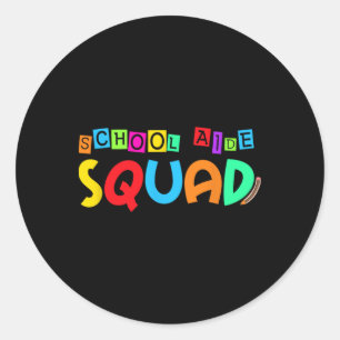 Sticker Rond Équipe d'aide scolaire rentrée scolaire professeur