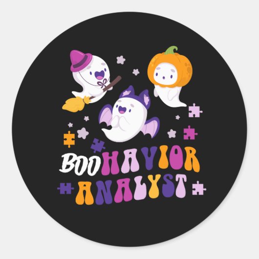 Sticker Rond Équipe d'analystes de Boohaviers Escadron ABA Thér (Devant)