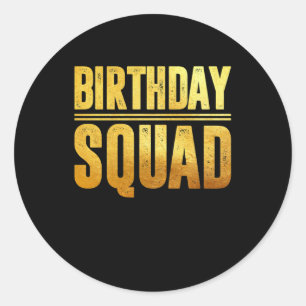Sticker Rond Équipe d'anniversaire