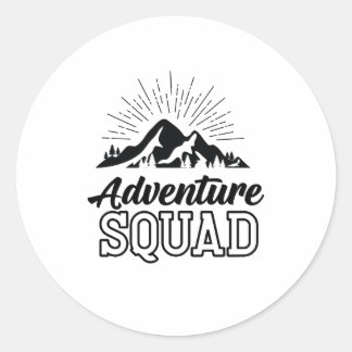 Sticker Rond Équipe d'aventure