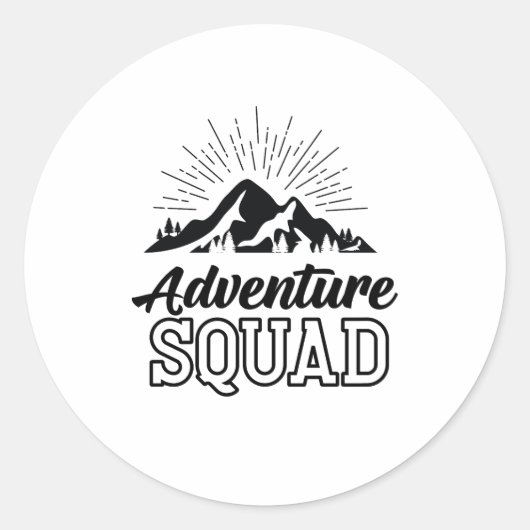 Sticker Rond Équipe d'aventure (Devant)