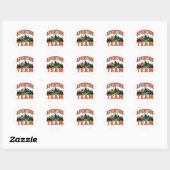Sticker Rond 🏔️ Équipe d'aventure Staff Typographie 👕 (Feuille)