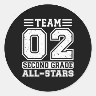 Sticker Rond Équipe de 2e année rentrée scolaire 2e année