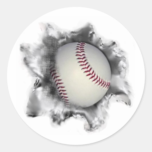Sticker Rond Équipe de baseball (Devant)