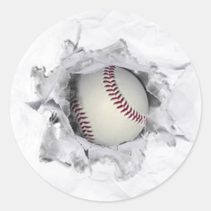 Sticker Rond Équipe de baseball
