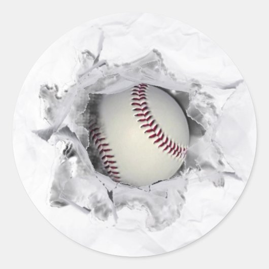 Sticker Rond Équipe de baseball (Devant)