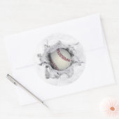 Sticker Rond Équipe de baseball (Enveloppe)