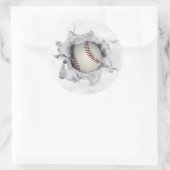 Sticker Rond Équipe de baseball (Sac)