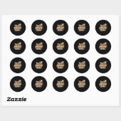 Sticker Rond Équipe de basket-ball (Feuille)