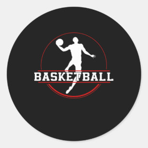 Sticker Rond Équipe de basket-ball Joueur de basket-ball