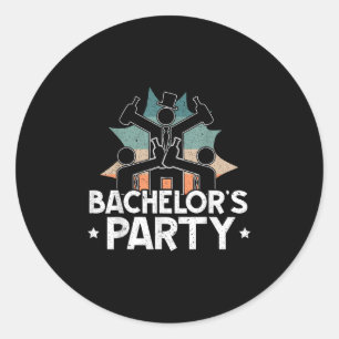 Sticker Rond Équipe de bière à boire pour enterrement de vie de