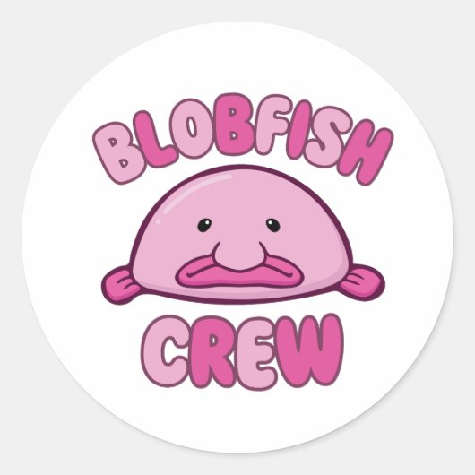 Sticker Rond Équipe de Blobfish (Devant)