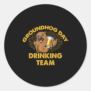 Sticker Rond Équipe de boisson de la Chandeleur Amoureux de la 