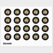 Sticker Rond Équipe de bowling à dix broches Busters à épines g (Feuille)