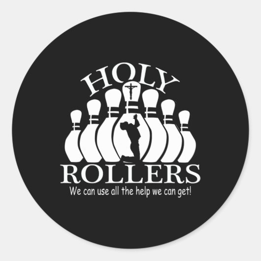 Sticker Rond Équipe de Bowling de jumelage des St-Rollers (Devant)