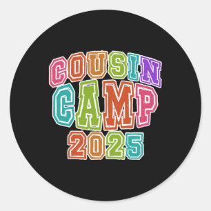 Sticker Rond Équipe de camping des cousins 2025 Printemps Break