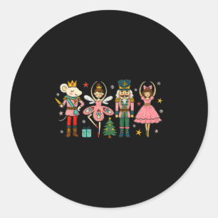 Sticker Rond Équipe de Casse-Noisette de Noël Ballet Danse Femm