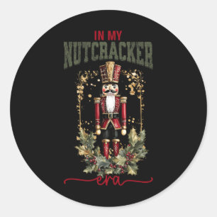Sticker Rond Équipe De Casse-Noisettes Rose Dans Mon Époque De