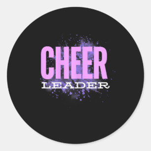 Sticker Rond Équipe de cheerleaders Concours d'esprit amusant