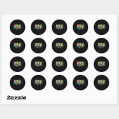 Sticker Rond Équipe de collège rentrée des professeurs (Feuille)