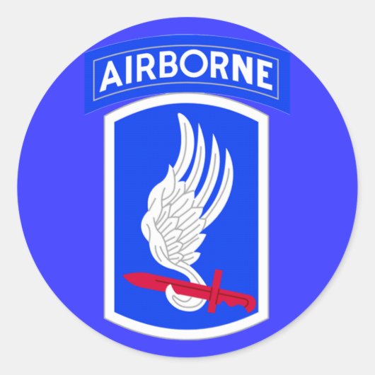 Sticker Rond Équipe de combat de l'armée 173rd (Devant)