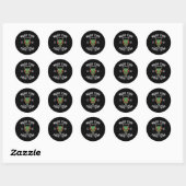 Sticker Rond Équipe de combat Muay Thai Oni - Kickboxing (Feuille)