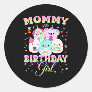 Sticker Rond Équipe de compression de la famille d'anniversaire
