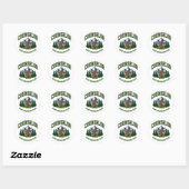 Sticker Rond 🌲 Équipe de Conseillers de Camp Typographie 👕 (Feuille)