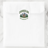 Sticker Rond 🌲 Équipe de Conseillers de Camp Typographie 👕 (Sac)