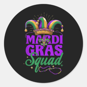 Sticker Rond Équipe de correspondance Mardi Gras Croisière Mard